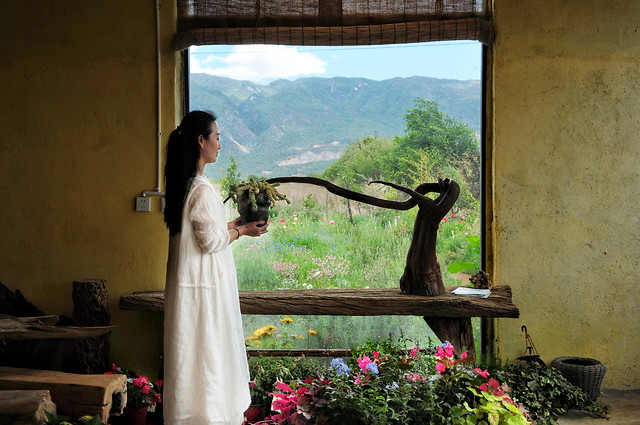 people-flower-adult-one-woman 图片素材