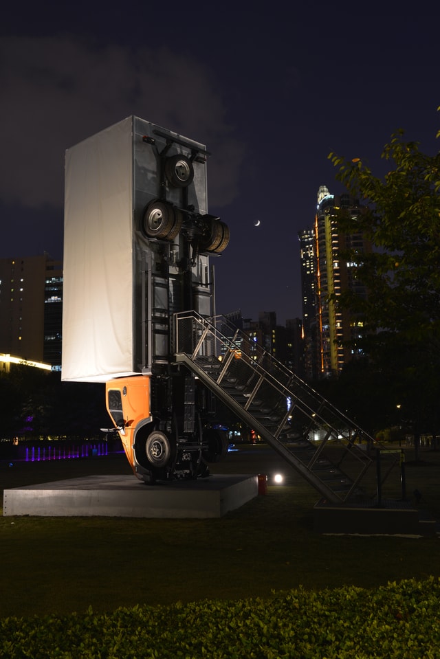 city-​​sculpture picture material