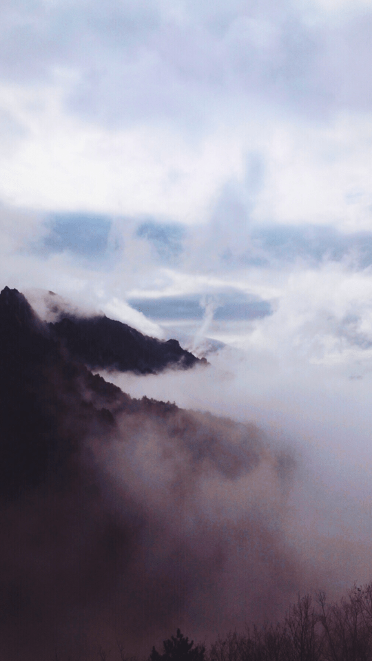 sky-mist-fog-mountain-dawn picture material