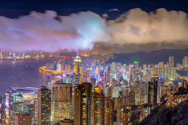 香港夜景 图片素材