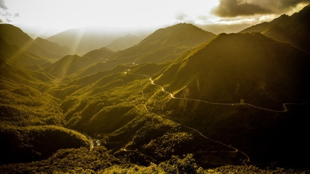 sunset-on-moutain 图片素材