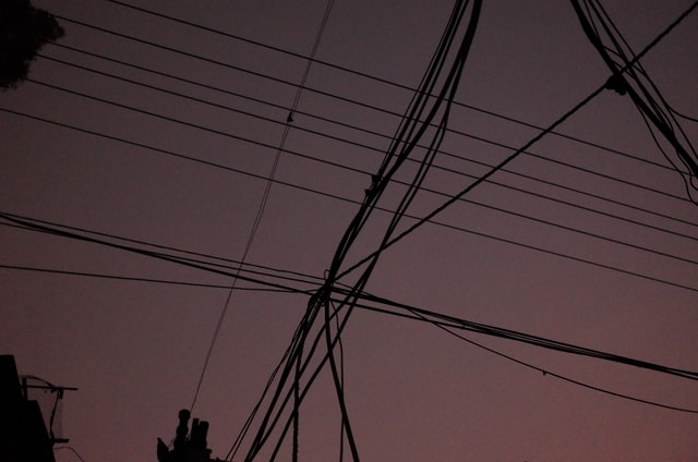 electricity-sky-line-energy-wire picture material