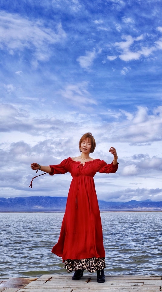 sky-sea-nature-water-girl picture material