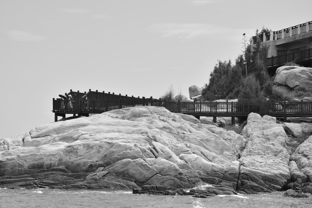 white-water-black-and-white-rock-monochrome-photography picture material