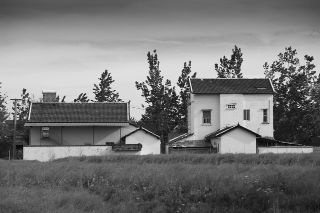 white-house-black-and-white-property-monochrome picture material
