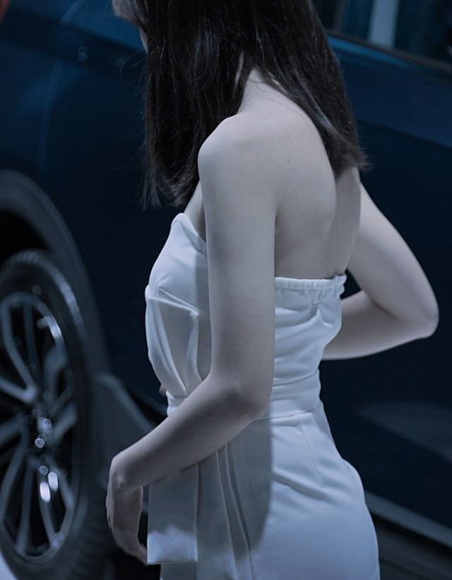 beauty-shoulder-lady-dress-vehicle picture material