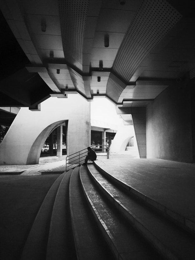 black-and-white-architecture-light-monochrome-shadow picture material