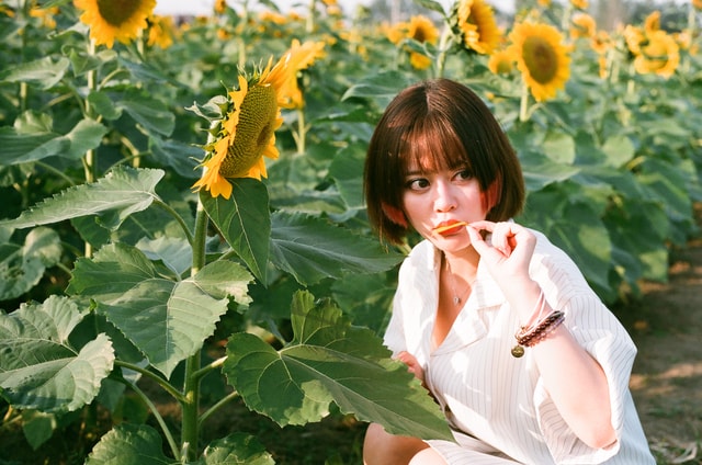 flower-girl-nature-summer-outdoors 图片素材