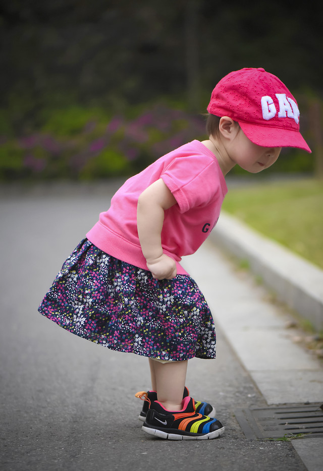 child-little-cute-fun-girl picture material