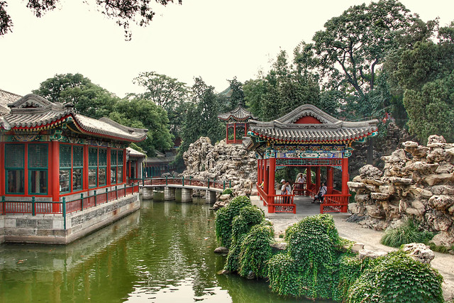 园中圆 图片素材