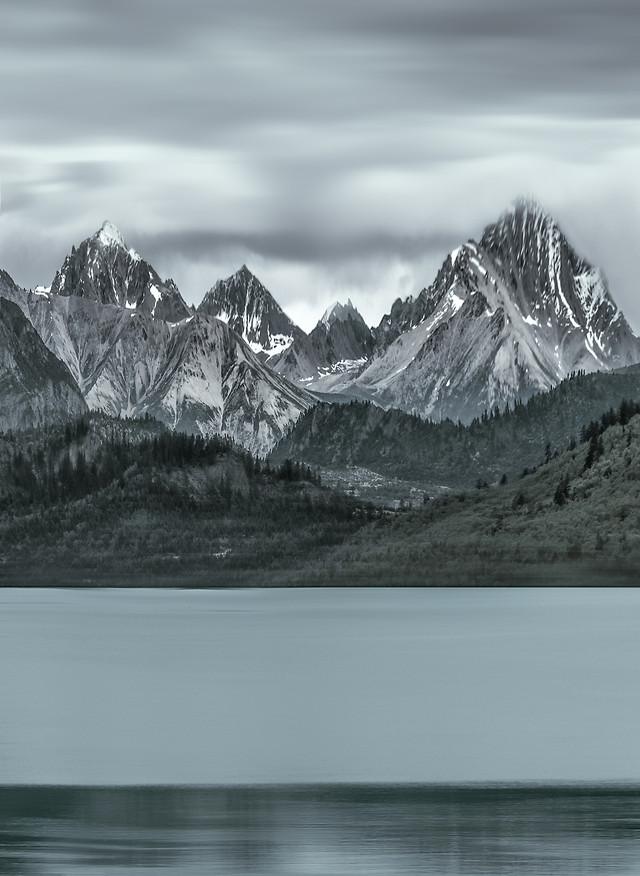 snow-mountain-no-person-landscape-lake 图片素材