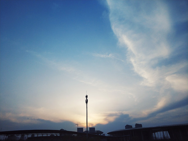 no-person-sky-sunset-dawn-moon 图片素材