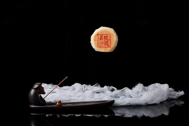 月下垂钓 图片素材