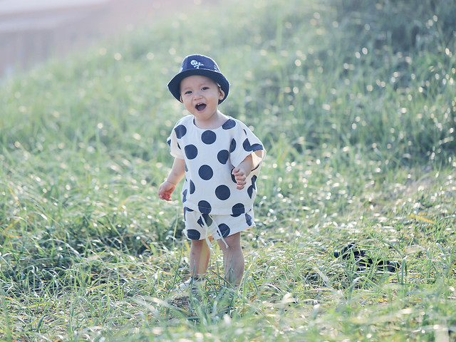 child-grass-summer-fun-leisure picture material