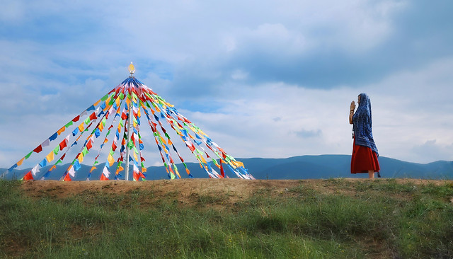 tent-people-landscape-sky-child picture material