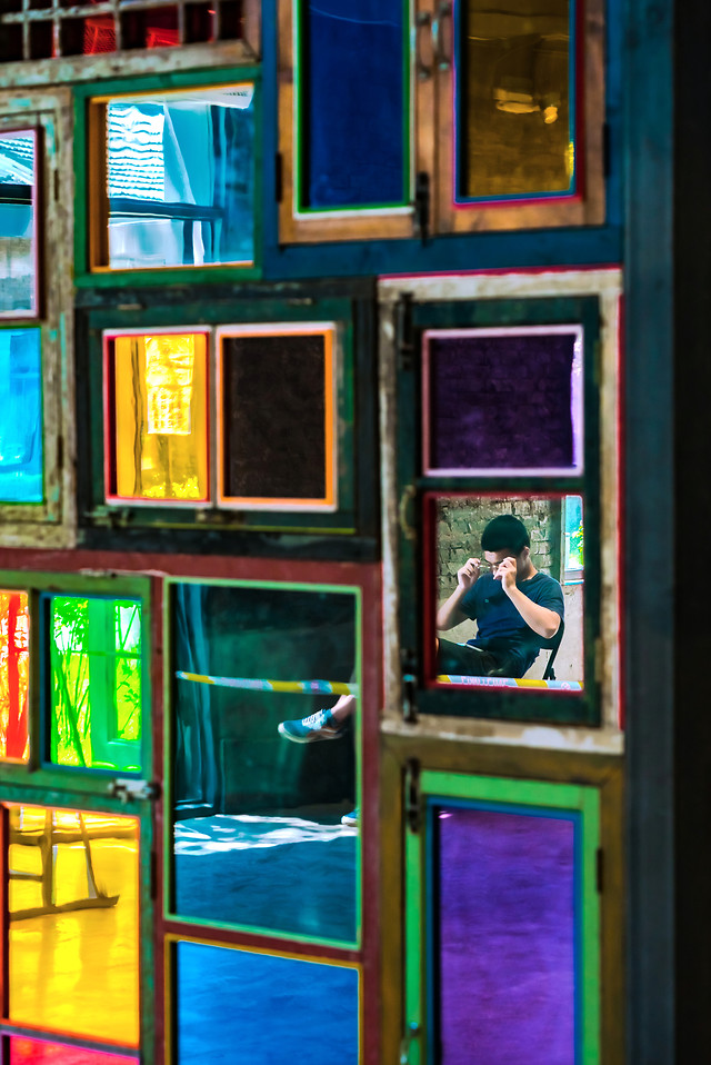 no-person-blue-painting-museum-art 图片素材