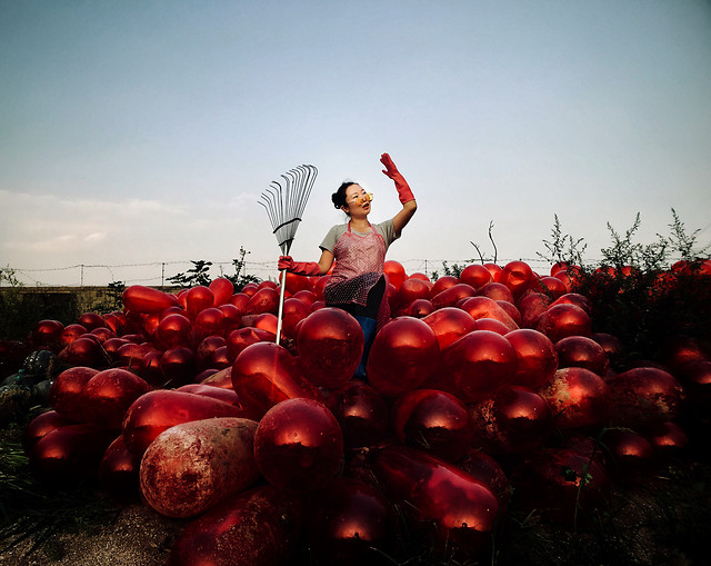 sky-fruit-rhapsody-people-red picture material