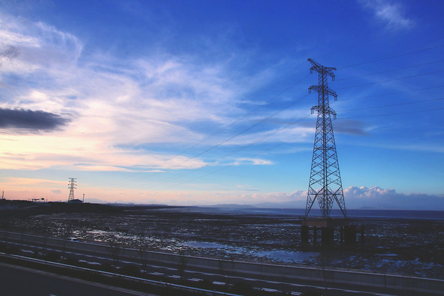 sky-energy-tower-cloud-dawn 图片素材