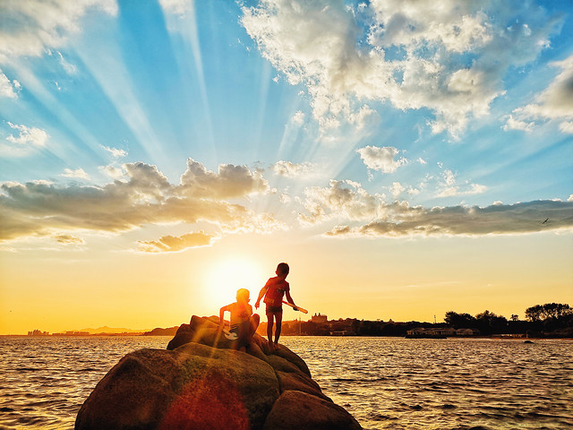 sky-nature-cloud-sunset-sea 图片素材