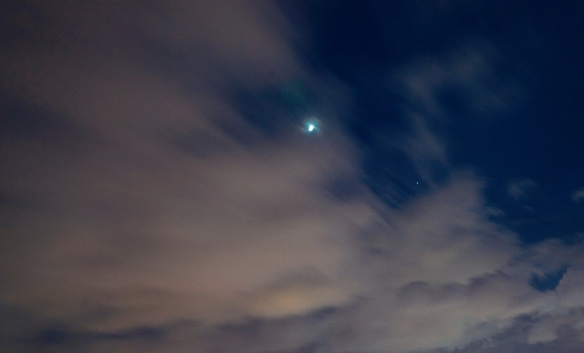 sky-evening-dawn-dusk-moon 图片素材