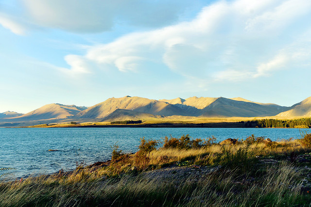 sky-lake-mountain-cloud-landscape picture material