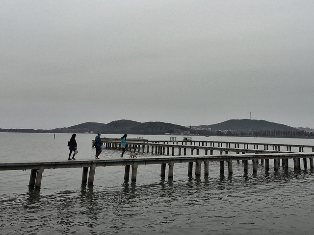water-bridge-pier-lake-river picture material