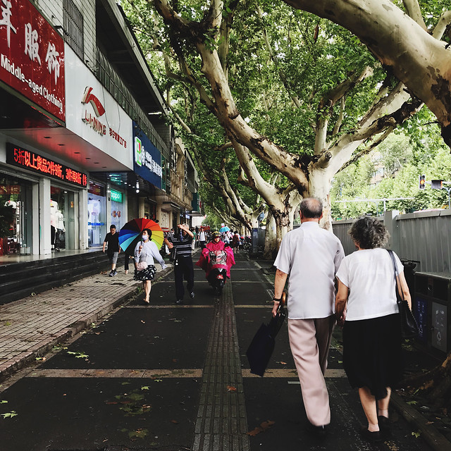 road-street-tree-city-people 图片素材