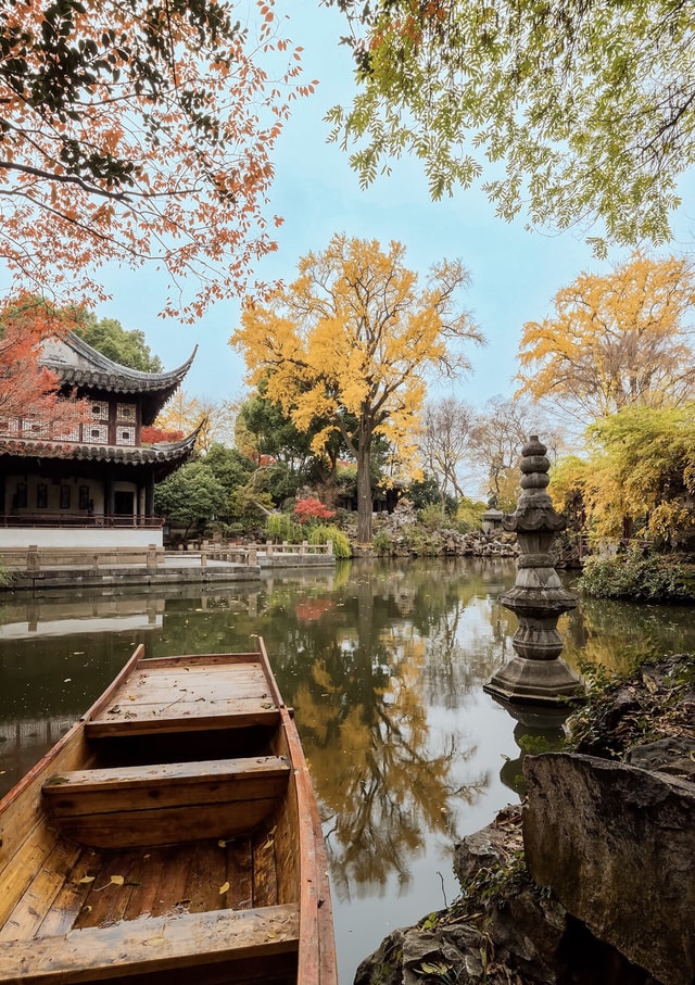 temple-nature-water-tree-garden 图片素材