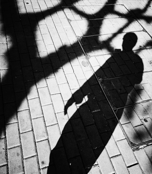 shadow-black-and-white-monochrome-street-people picture material