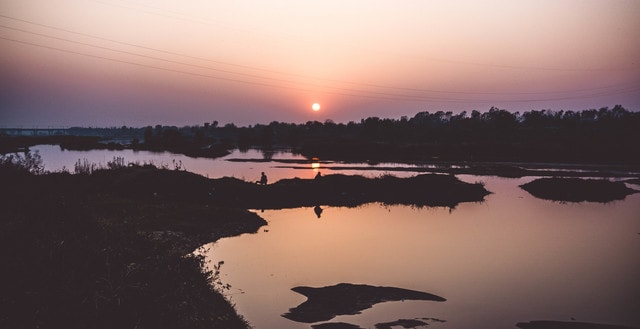 reflection-water-sunset-sky-dawn picture material