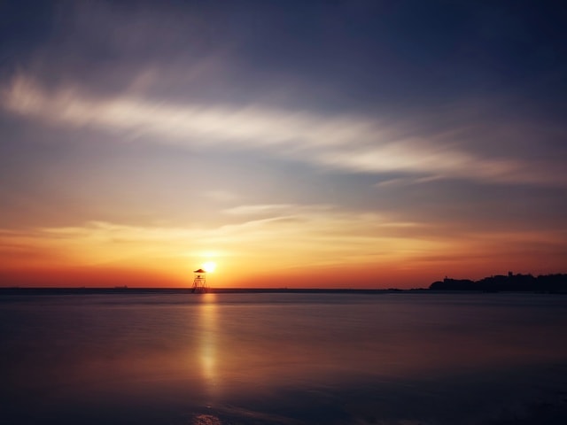 sunset-sky-dawn-water-dusk 图片素材