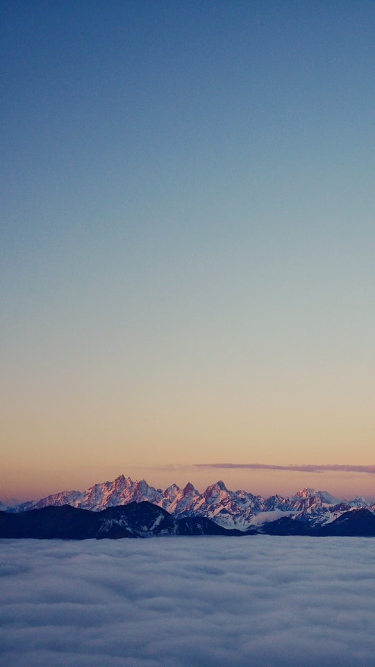 sky-dawn-snow-winter-ice 图片素材