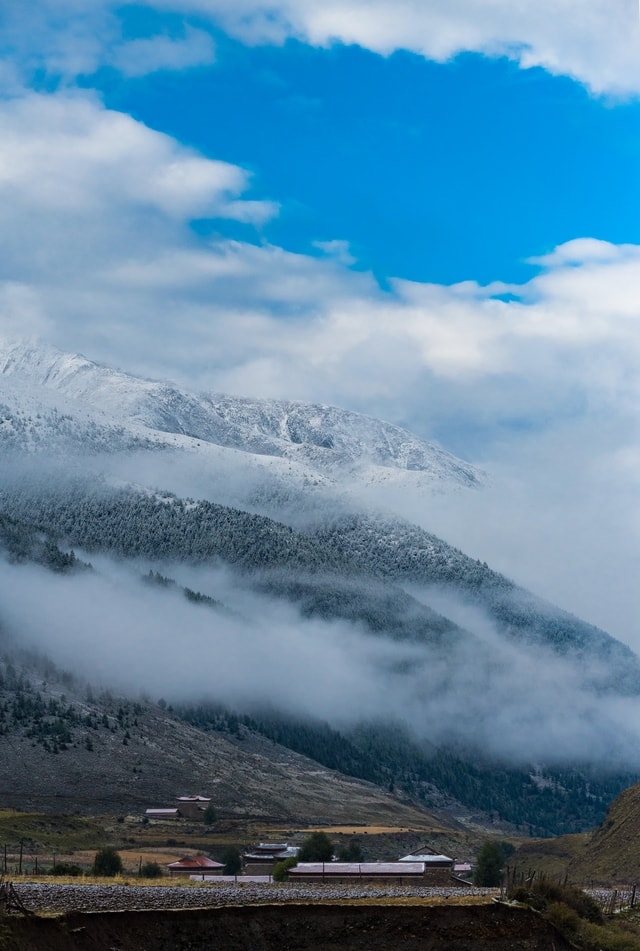 sky-mountain-landscape-fog-no-person picture material