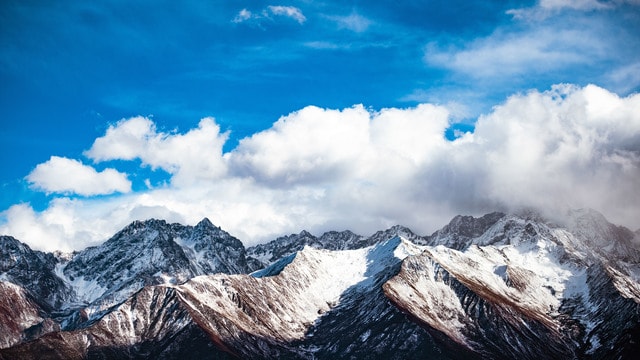 mountain-sky-winter-landscape-snow 图片素材