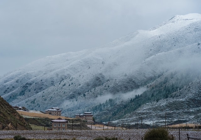 sky-mountain-snow-winter-hill 图片素材