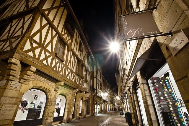 night-dijon-travel-light-street 图片素材