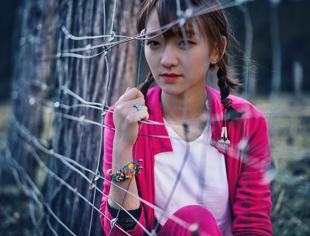 portrait-pink-girl-beauty-lady 图片素材