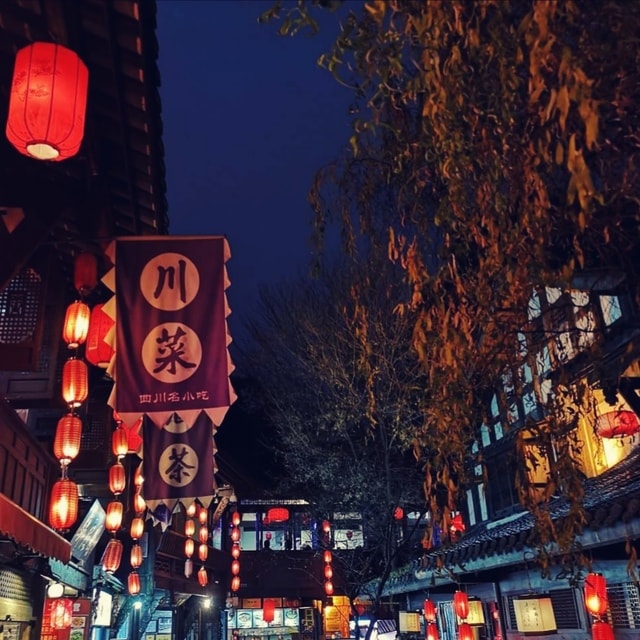 red-sky-night-town-urban-area 图片素材