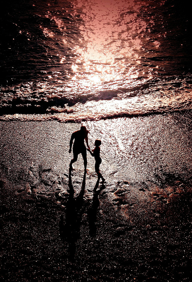 water-nature-sunset-silhouette-shadow picture material