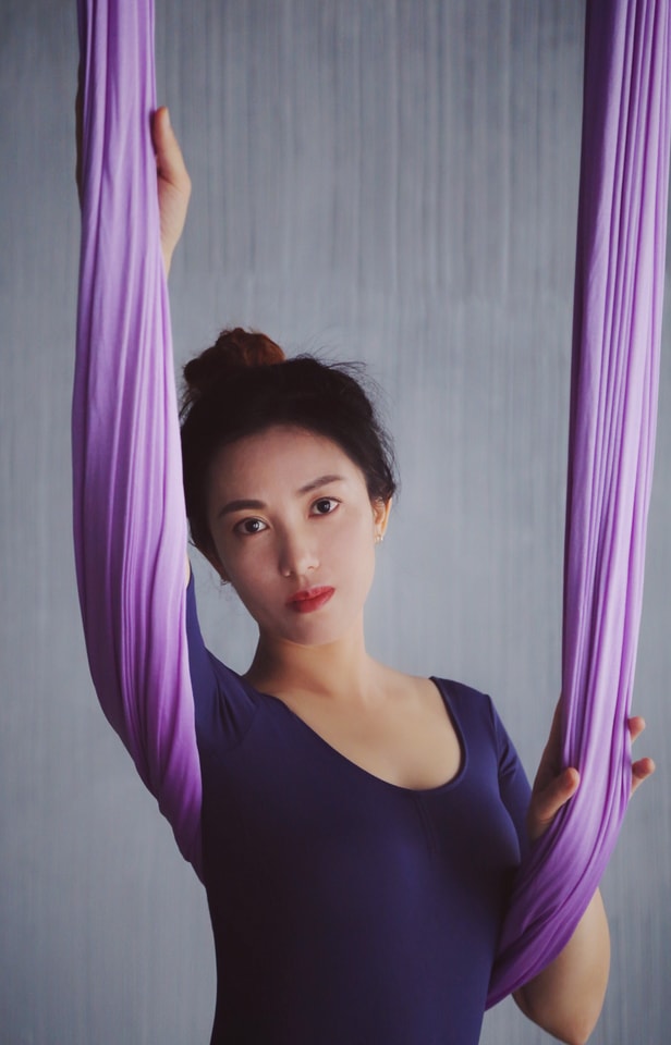 yoga-portrait-retro-woman-hair picture material