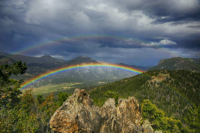 landscape-no-person-sky-rainbow-travel picture material