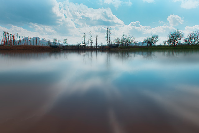 sunset-water-lake-dawn-reflection 图片素材