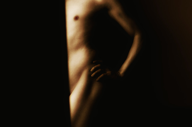 people-nude-dark-one-woman picture material