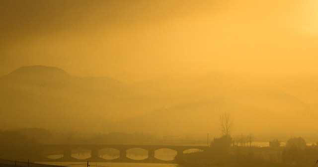 sunset-landscape-fog-dawn-mist 图片素材