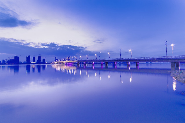 water-sunset-no-person-reflection-dusk picture material
