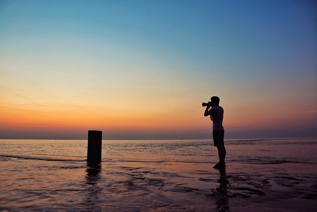 sunset-beach-sun-dawn-water picture material