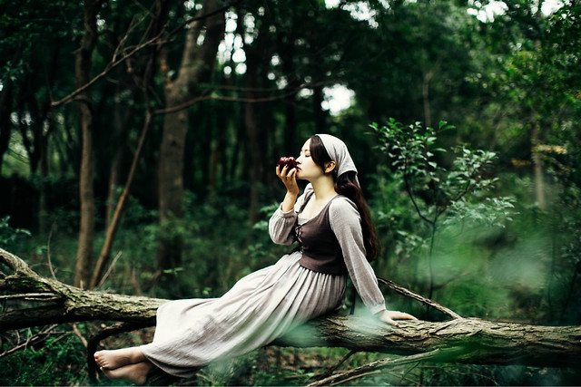 nature-wood-girl-woman-tree picture material