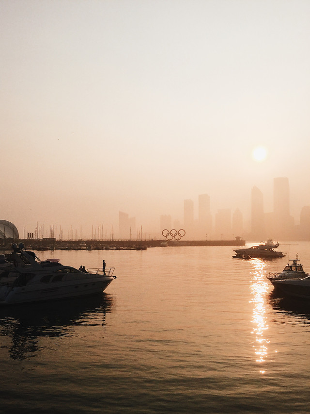 water-sunset-dawn-watercraft-boat 图片素材