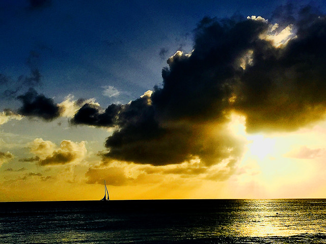 sunset-sun-sky-water-dawn picture material