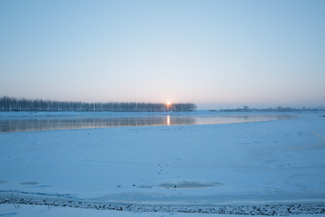 horizon-sky-winter-freezing-water picture material